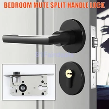 Black T-Bar Internal Door Handles Set Door Handle Pack Including Tubular Latch 