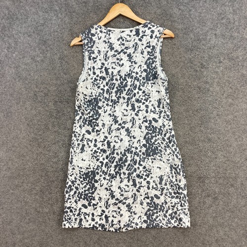 VINTAGE Miss Me Dress Womens 12 Grey White Sleeveless Scoop Neck Stretch 27907 - Picture 8 of 10