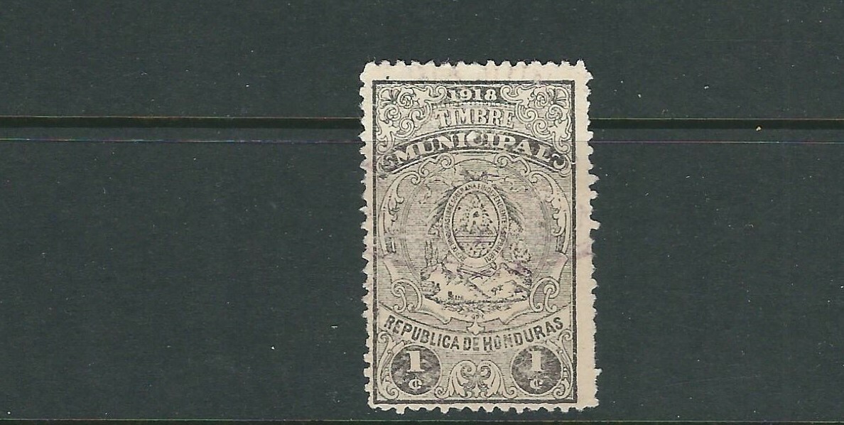 リ HONDURAS 1918 1918 REVENUE, TIMBRE MUNICIPAL unused item no