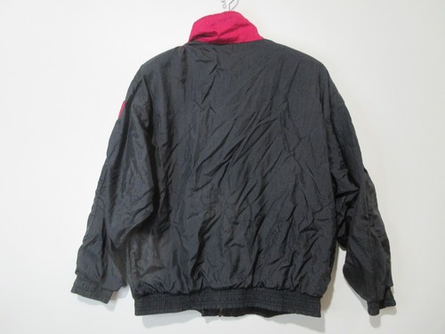 UNIQUE Sz M Vtg LAVON 90s Nylon Tracksuit Women Black Windbreaker + Pants Aztec - Picture 10 of 24