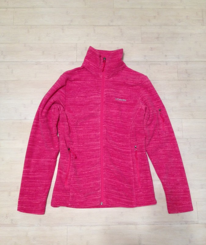 Columbia Jacket Womens S Pink Full Zip Fleece Sweater Outdoor