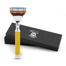 Smart Grip 5 Edge Razor for Men, Trendy Women’s Razor, Body Face Razor, Yellow