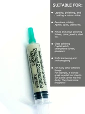 Diamond Paste Compound Polishing Lapidary 1,500 (L) Grit 5 Gram (USA MADE)