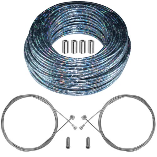 Bike brake cable housing set with outer casing inner cable end cap