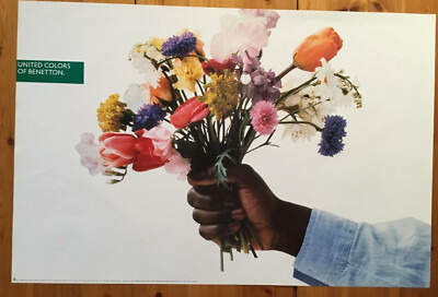 UNITED COLORS OF BENETTON,PHOTO BY OLIVIERO TOSCANI AUTHENTIC 1990'S  POSTER
