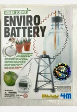 4M Kids Labs Enviro Battery Kit Green Science STEM Learning NEW SEALED
