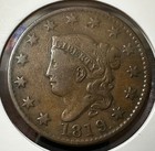 1819 Coronet Matron Head United States Large Cent Small Date Variety Nice Shape!
