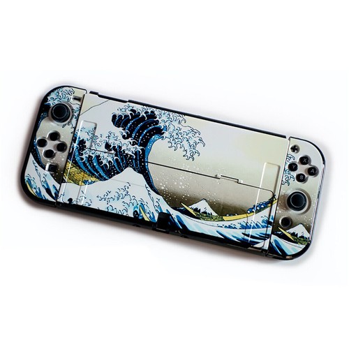 New Protection Case Grip Hard Thin Cover Shell Dockable for Nintendo Switch OLED - Picture 66 of 83