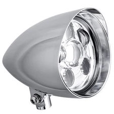 Chrome 5-3/4" 5.75 LED Headlight High Low Beam for Sportster XL 883 1200 Dyna