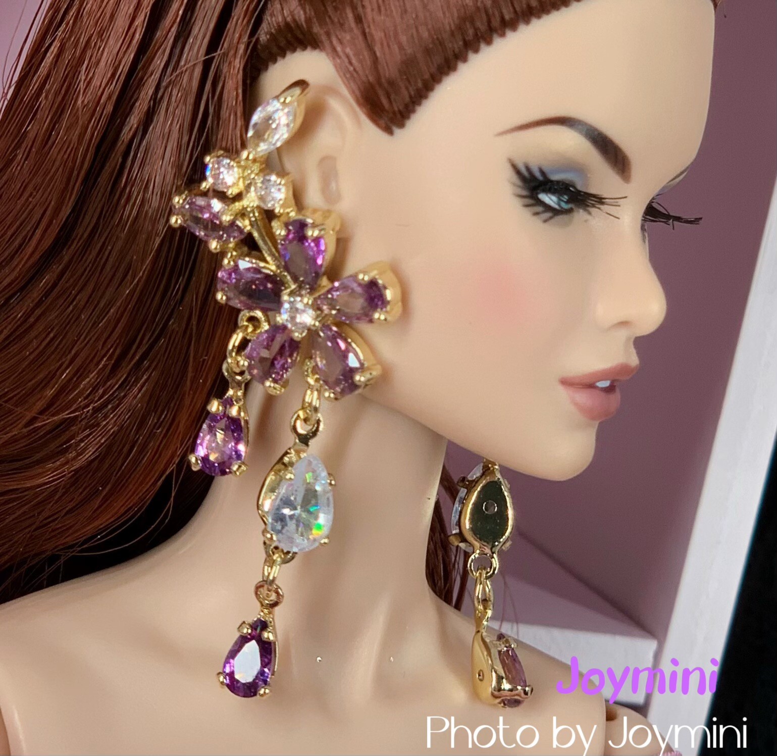 Earrings For Fashion Royalty Integrity Poppy Parker NuFace Dolls Crystal Jewelry