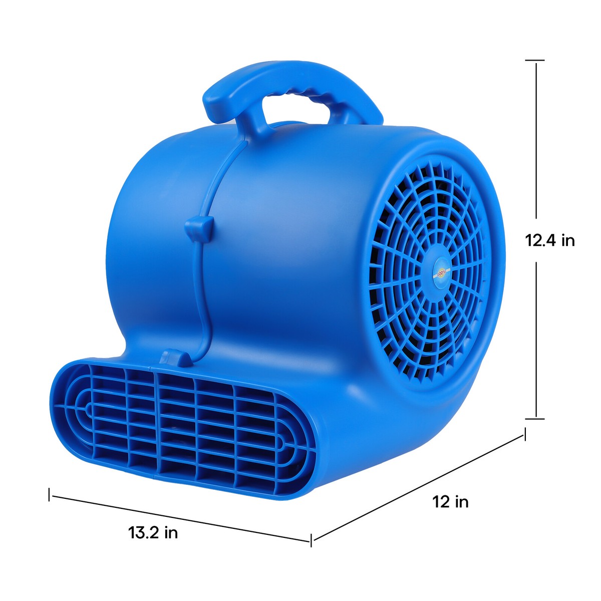 Lucky Monet 1/3 HP High-Velocity Air Mover – 1100CFM Carpet Floor Dryer With 3-Speed Control, 335W, 98in Cord (ST-335)