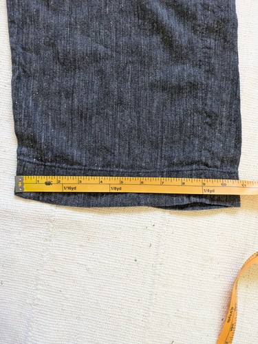 Issey Miyake Men Linen Blend Pants XL 5 Gray Black Wide Leg Drawstring Stretch - Picture 14 of 14