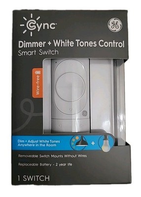 GE Cync Wire-Free Smart Dimmer Switch + White Tones Control