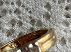 VINTAGE Art Deco Engagement Ring - Gold Plated Solitaire w/ Accents SIZE 6.75 — photo 6
