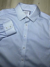Charles Tyrwhitt Dress Shirt Men  s Sz 16-33 Button Up Slim Fit Non Iron Striped