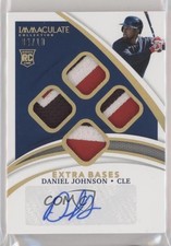 2021 Panini Immaculate Extra Bases Gold 4/10 Daniel Johnson #EB-DJ Auto 5m1