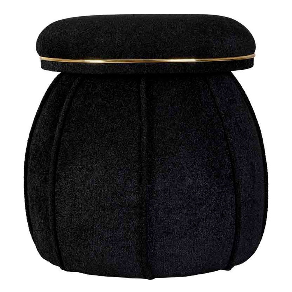 Tabouret Corin 55cm noir et or pour ajouter un siège d'appoint chic