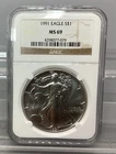 1991 American Silver Eagle - NGC - MS 69