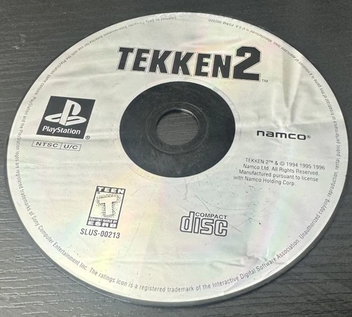 Tekken 2 (Sony PlayStation 1, 1996) Disc Only, Tested/ Works