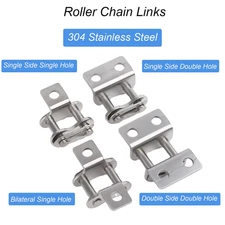 Simplex/Double Holes Roller Chain Links With Bent Ear On Both Side 06B 08A - 16A