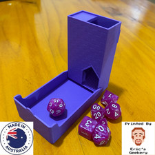 Portable Dice Tower (Includes 7 Piece Dice Set) 3D Printed D&D