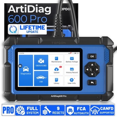 TOPDON AD600 PRO OBD2 Scanner Kfz Diagnosegerät Alle Systeme 9 Reset CAN-FD FCA