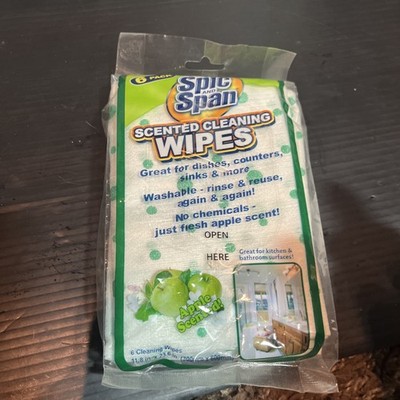Spic and Span Scented Cleaning Wipes Apple 6 Pack 2010 Discontinued