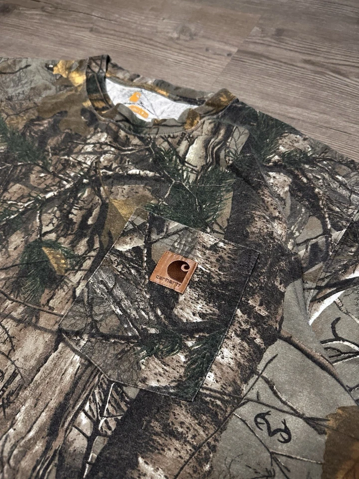 Camiseta Carhartt Hombre Talla XL Ajuste Original Árbol Real Camuflaje K287-977 Foto 2 de 4
