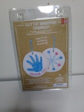 Baby's Handprint or Footprint Christmas Ornament Kit Glitter Brand New Sealed