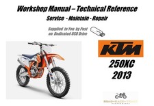 KTM 250XC 250 XC Service Repair Workshop Manual USB  2013