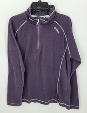 Regatta Outdoor Pullover Womens Large Purple Quarter Zip Outerwear Athletic