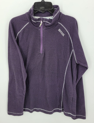 Regatta Outdoor Pullover Womens Large Purple Quarter Zip Outerwear Athletic