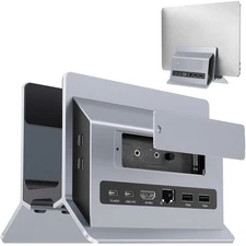 Vertical Laptop Docking Station, Gravity Auto Lock MacBook Stand, Aluminum La...