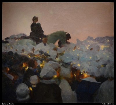 Gaston La Touche Pardon in Bretagne O 1 Vintage Kunstdruck Poster Wanddeko Wand