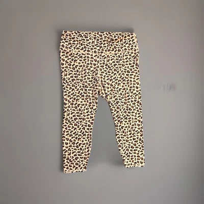 Fabletics Powerhold Leopard Animal Print capri Leggings Beige Black S Women - Image 1 of 3