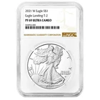 2021-W $1 1-oz T2 Proof American Silver Eagle NGC PF69UC Brown Label