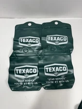 Vintage TEXACO Plastic Green Bags Star Services Lot Of 4 NOS