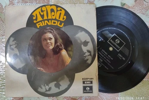 TINA Malay RINDU 7" EP Pop Soul Singapore Singer not Saloma Hear