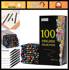 100 Colors Fineliner Pen Set - 0.4mm Fine Point Markers for Journaling, Drawing,