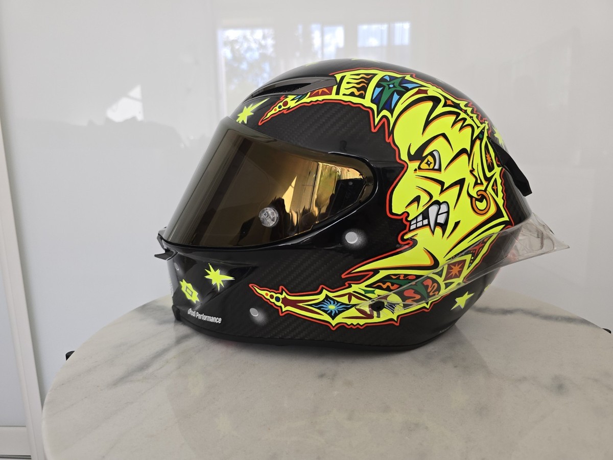 agv pista gp r sun and moon RR Soleluna Carbon Limited Edition Helmet Republic Rider which makes it effortless to wear Rossi goes old school with
