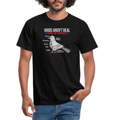Birds Aren't Real Satire Lustiger Spruch Satire Humor Männer T-Shirt