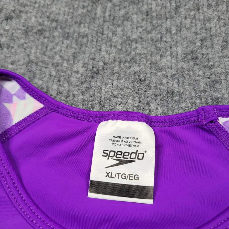 Camisa Speedo Niñas XL Púrpura UV 50+ Bloquear la Quemadura Protector Erupción Nadar Manga Corta Foto 4 de 4