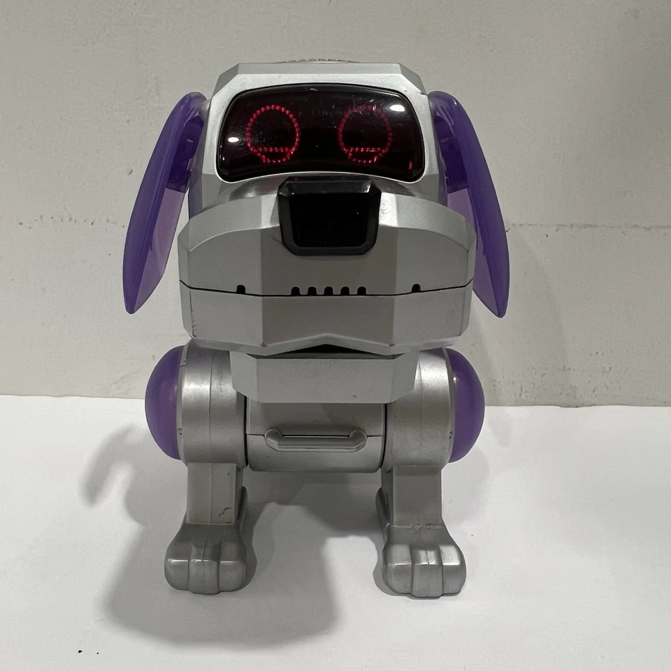 Tiger Electronics Poo-chi Robot Dog Purple Silver Working W/ Ears , Bone 1999 - Image 2 of 4