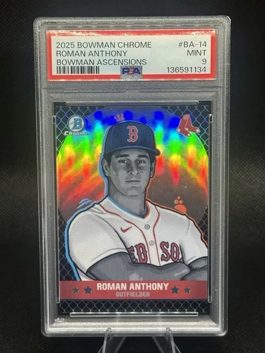 Roman Anthony 2025 Bowman Chrome Ascensions SSP PSA MINT 9