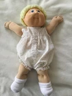 17” Vintage CPK Girl Doll Lemon Yarn Hair, Blue Eyes, 2 Dimples, 1985