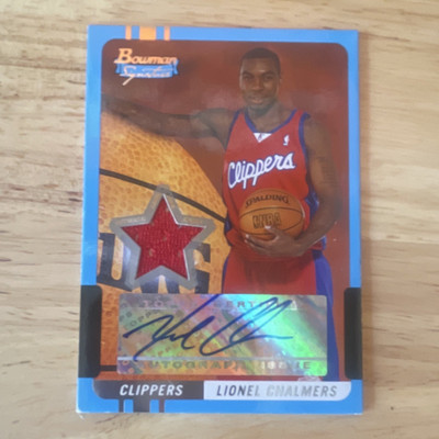 Topps 2004-05 Bowman Signature Lionel Chalmers Clippers Auto Mem RC #75/399