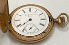 Antique New York Standard Watch Co. Gold Filled Engraved Hunter Pocket Watch — photo 4