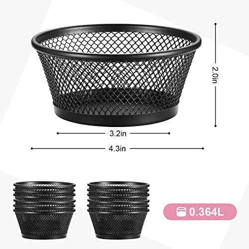 12 Pcs Paper Clip Holder Mesh Paperclip Holder Black Desk Mesh Holder Metal - Picture 2 of 7