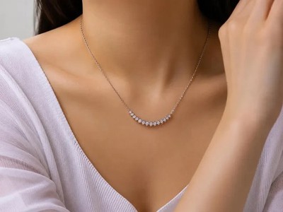 1ct Round Cut Simulated Diamond Amulet Pendant Necklace 14k White Gold Plated