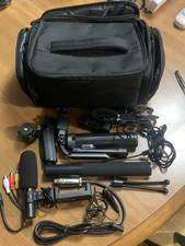 Handheld Black Microphone Kit with Phone holder, Strap, tripod, wires, case - EX